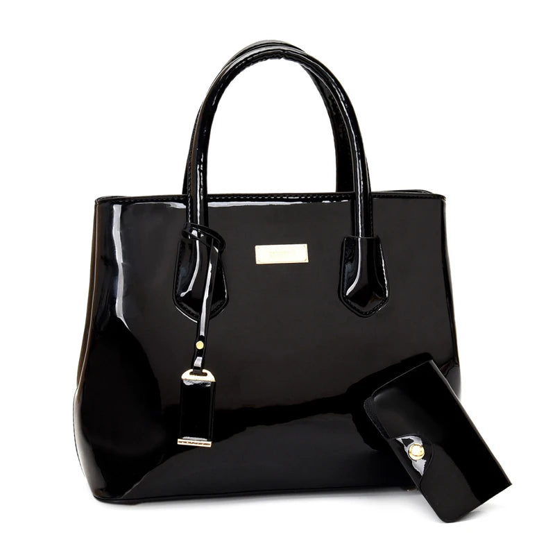 Women’s Patent Leather Shoulder Tote