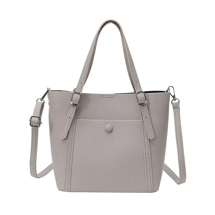 Women’s Designer Leather Handbag – Gold Accent