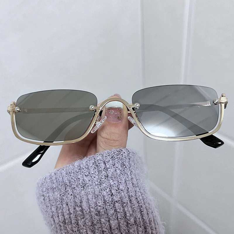 Women’s Half Frame Square Sunglasses