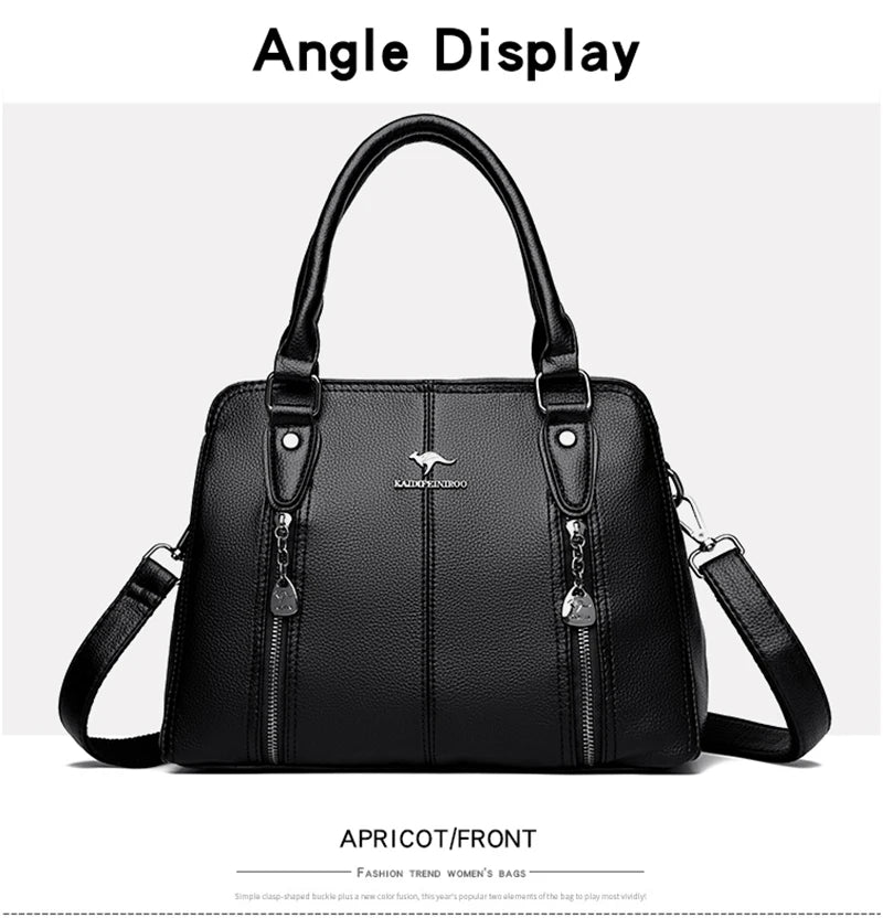 Women’s Luxury Leather Tote – Designer Large Shoulder Bag