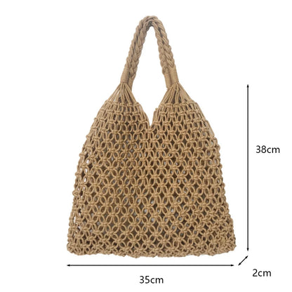Women’s Hand-Woven Hollow Shoulder Tote