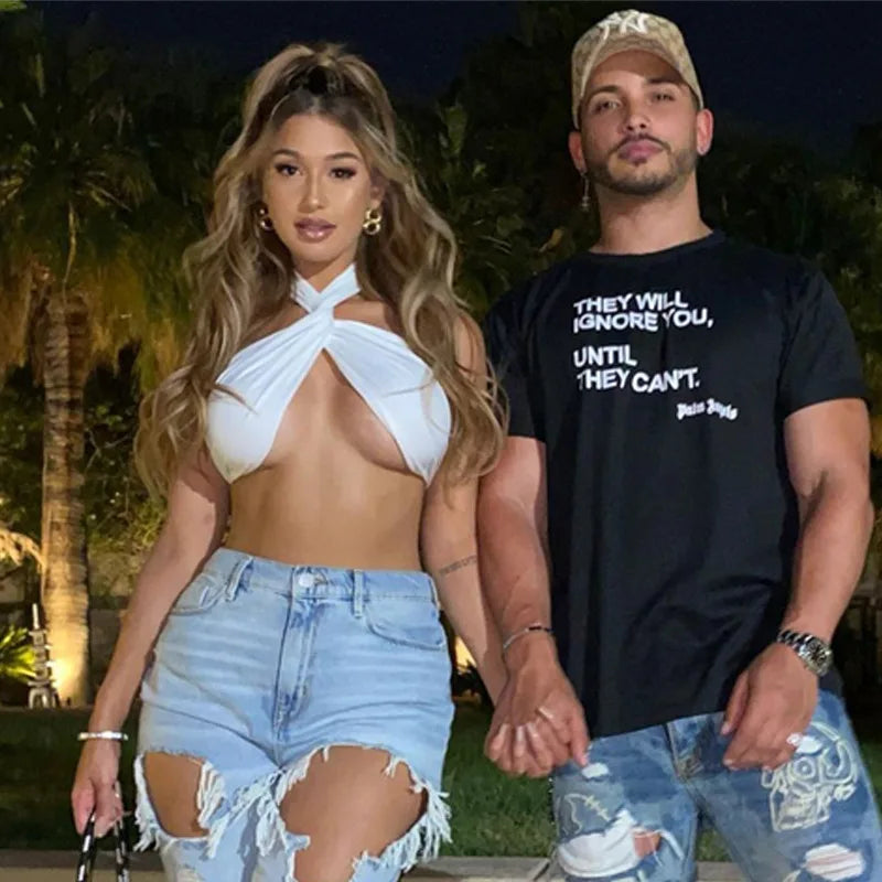 2025 Woman Clothing Sexy Cross Halter Corset Tank Tops Y2K Fashion Black Hollow Out Camis Women Tube Tops Backless Slim Crop Top