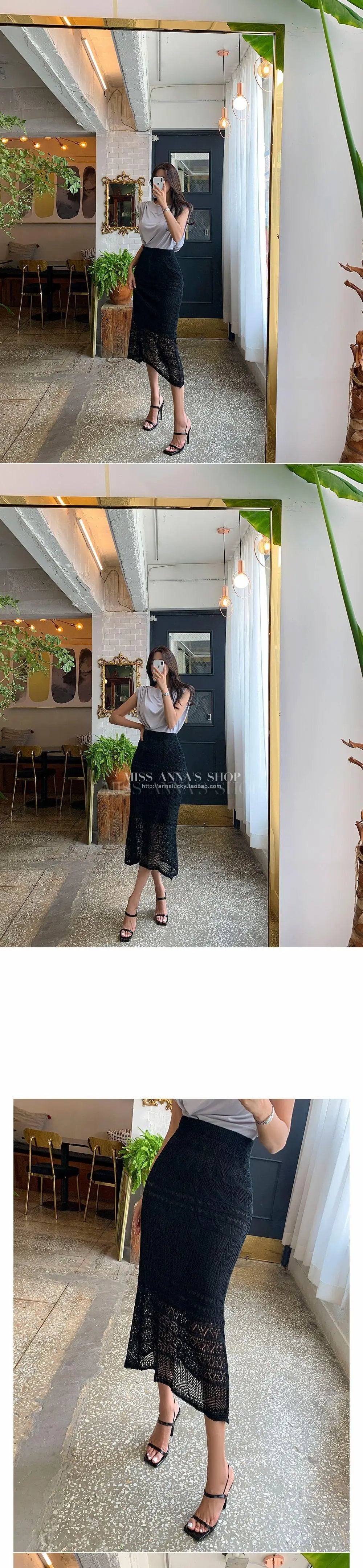 Women’s High-Waist Summer Midi Skirt