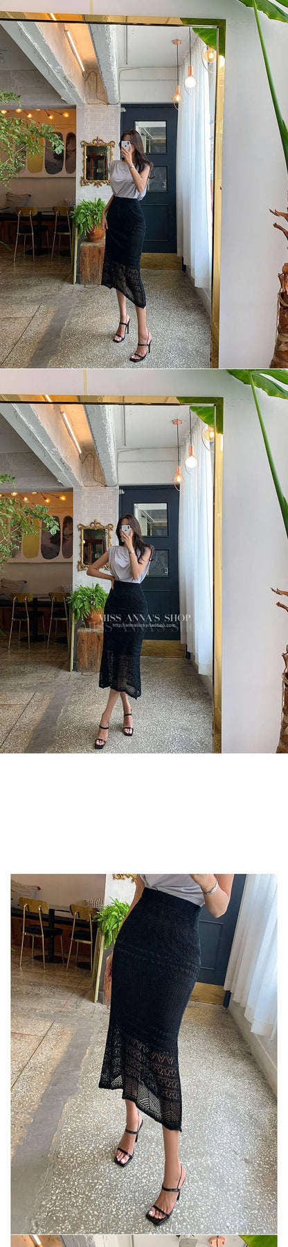Women’s High-Waist Summer Midi Skirt
