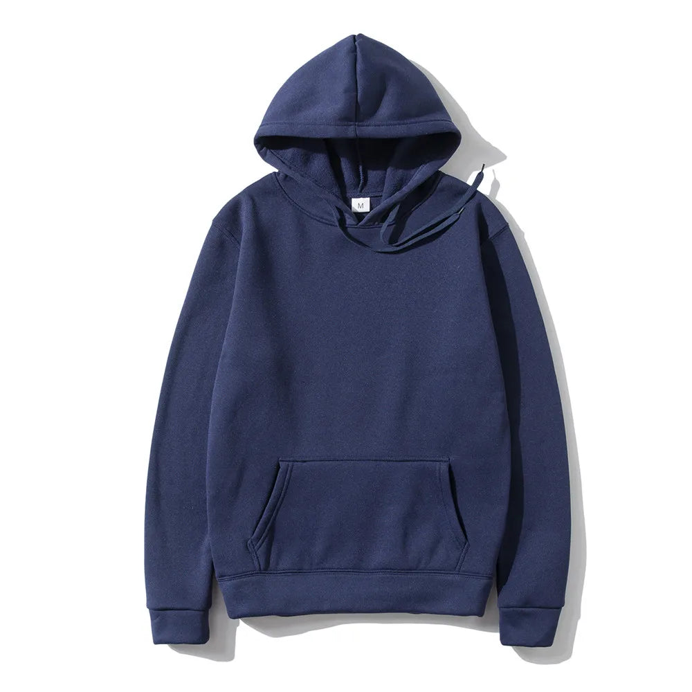 Unisex Solid Color Hoodie – Streetwear Fleece