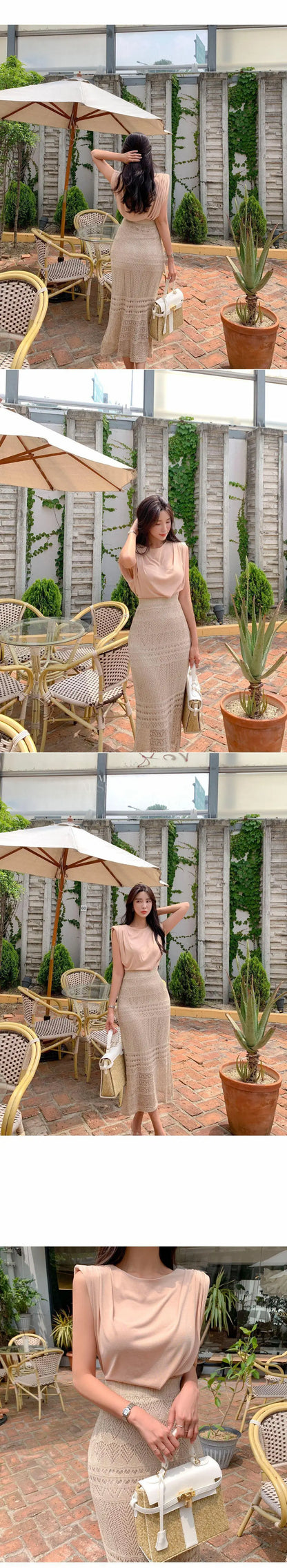 Women’s High-Waist Summer Midi Skirt