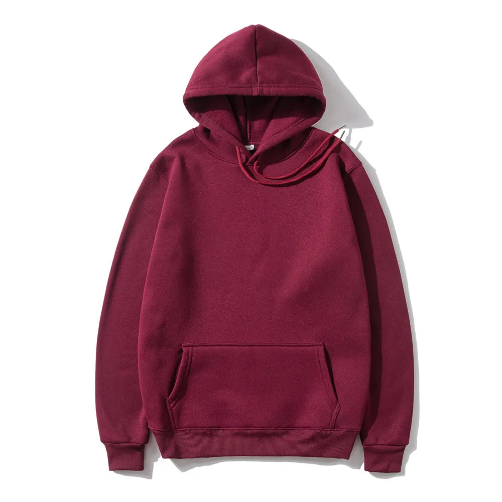 Unisex Solid Color Hoodie – Streetwear Fleece