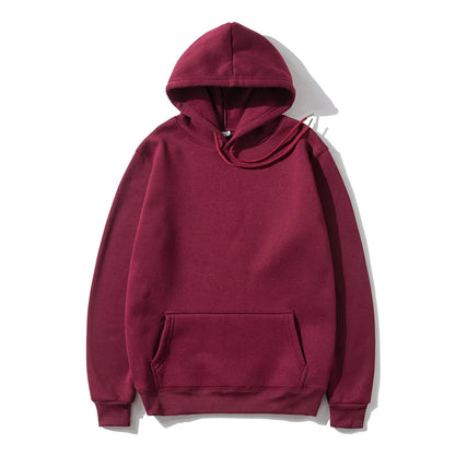 Unisex Solid Color Hoodie – Streetwear Fleece