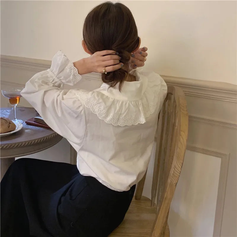 Women Blouse Female Shirt Summer Womens Blouses Spring Maxi Blusas Casual Elegant Vintage Long Sleeve Cotton Oversize Loose