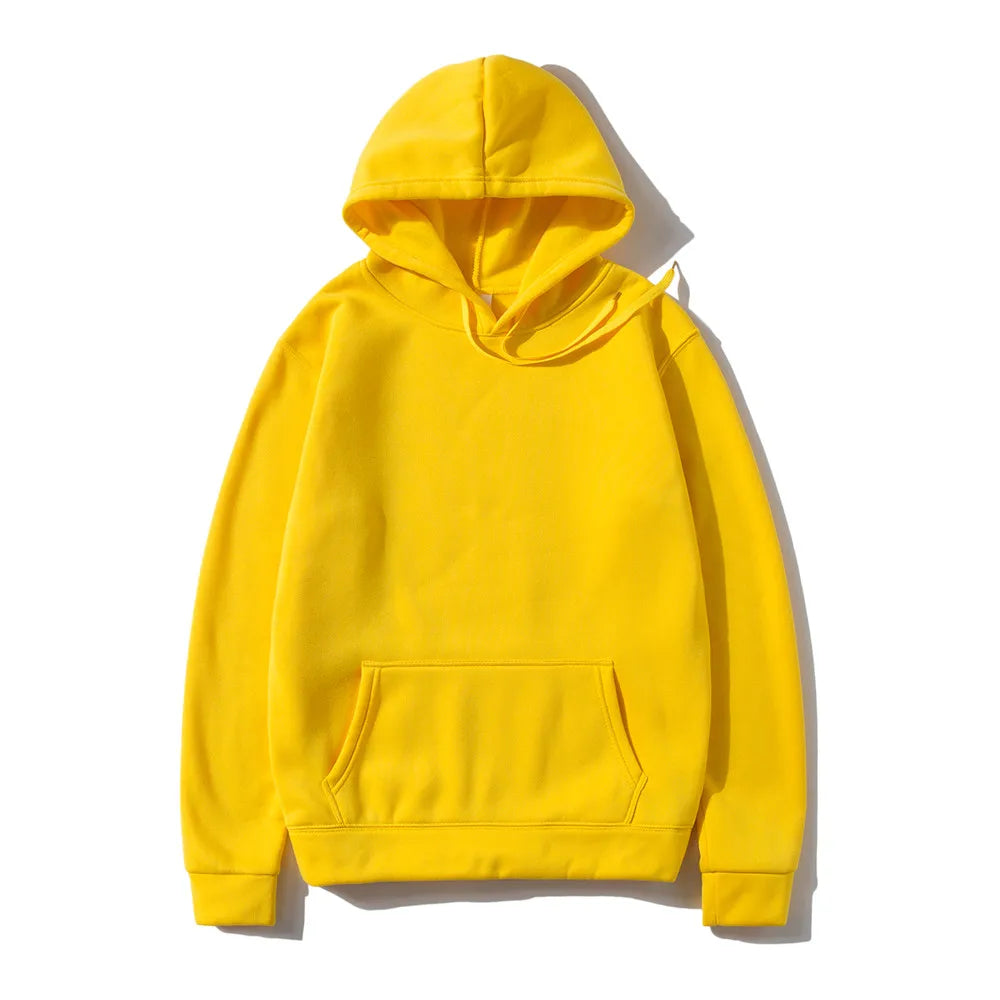 Unisex Solid Color Hoodie – Streetwear Fleece