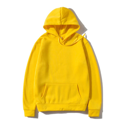 Unisex Solid Color Hoodie – Streetwear Fleece