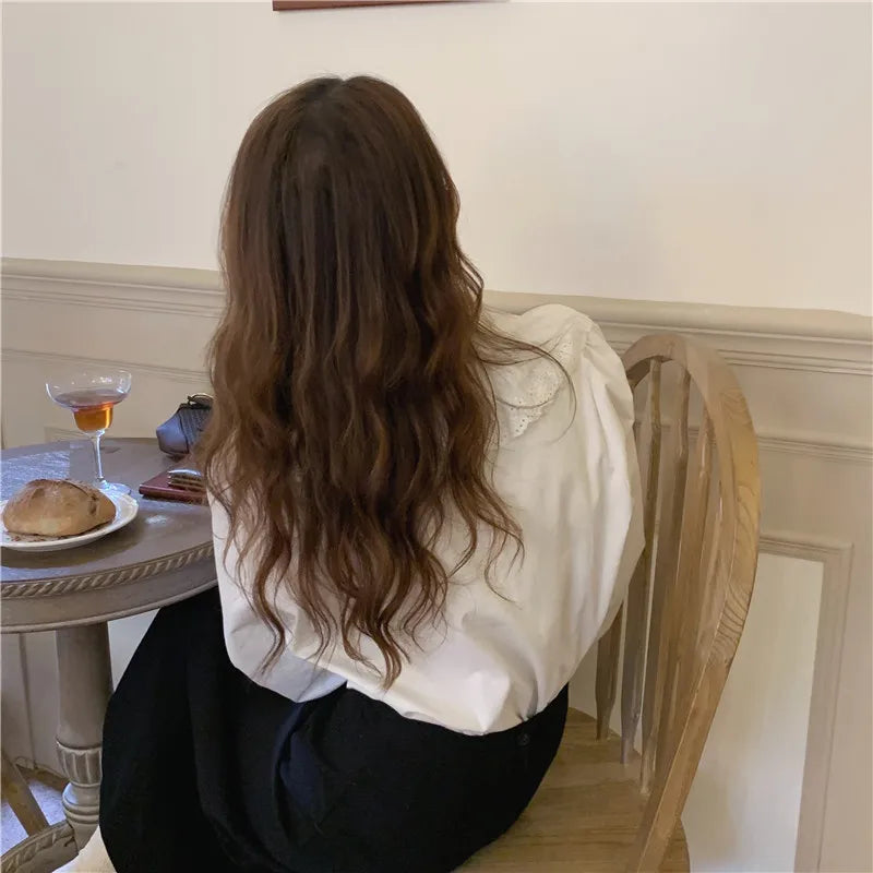 Women Blouse Female Shirt Summer Womens Blouses Spring Maxi Blusas Casual Elegant Vintage Long Sleeve Cotton Oversize Loose