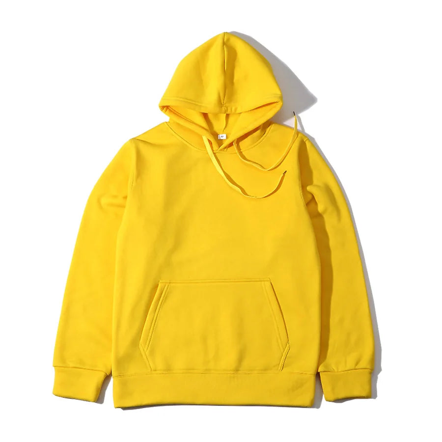 Unisex Solid Color Hoodie – Streetwear Fleece