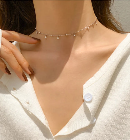 Women’s Silver Geometric Choker