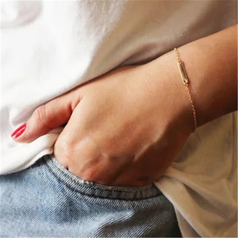 Handmade Gold-Filled Bar Bracelet