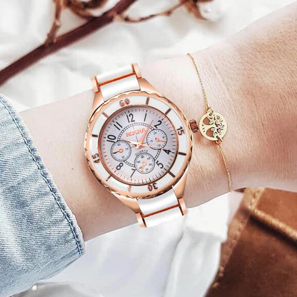 Women’s Rose Gold Quartz Steel Watch