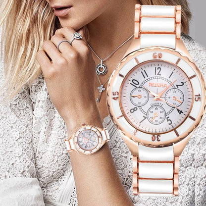 Women’s Rose Gold Quartz Steel Watch