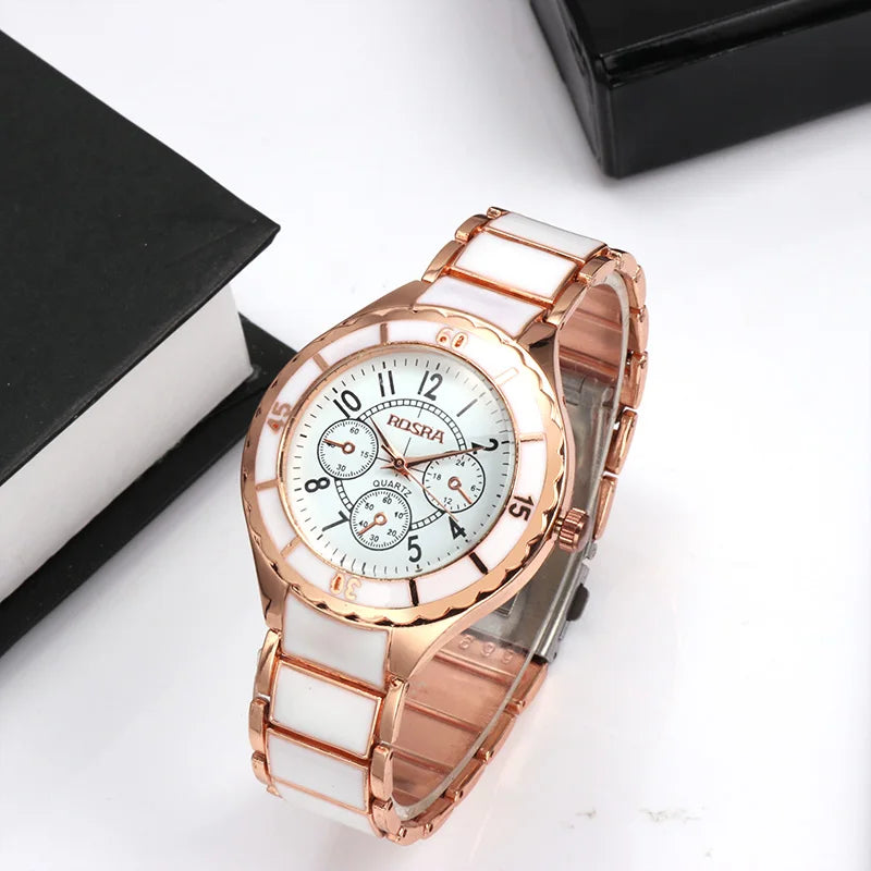 Women’s Rose Gold Quartz Steel Watch