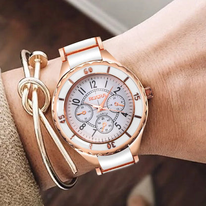 Women’s Rose Gold Quartz Steel Watch