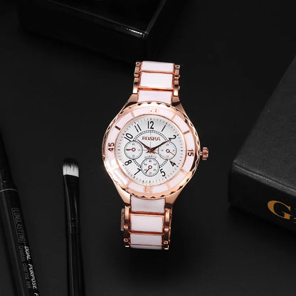 Women’s Rose Gold Quartz Steel Watch