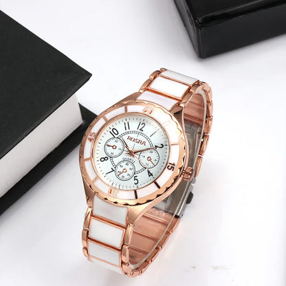 Women’s Rose Gold Quartz Steel Watch
