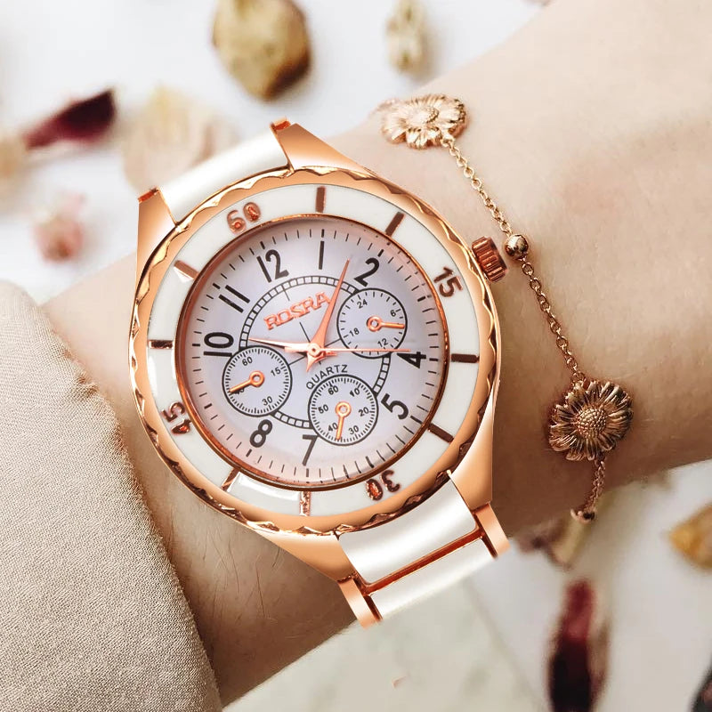 Women’s Rose Gold Quartz Steel Watch