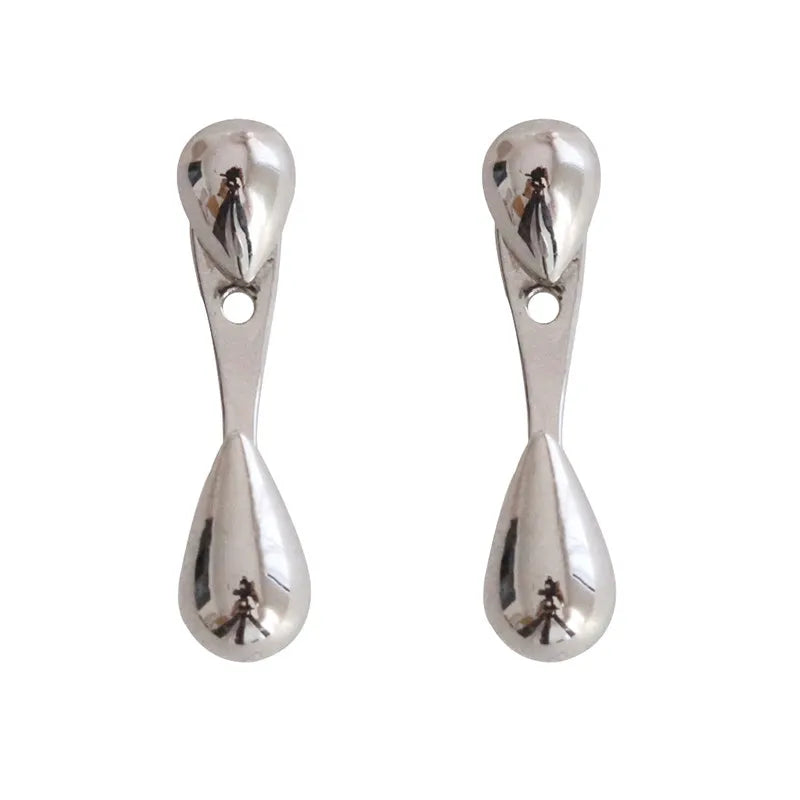 Women’s Silver Water Drop Stud Earrings