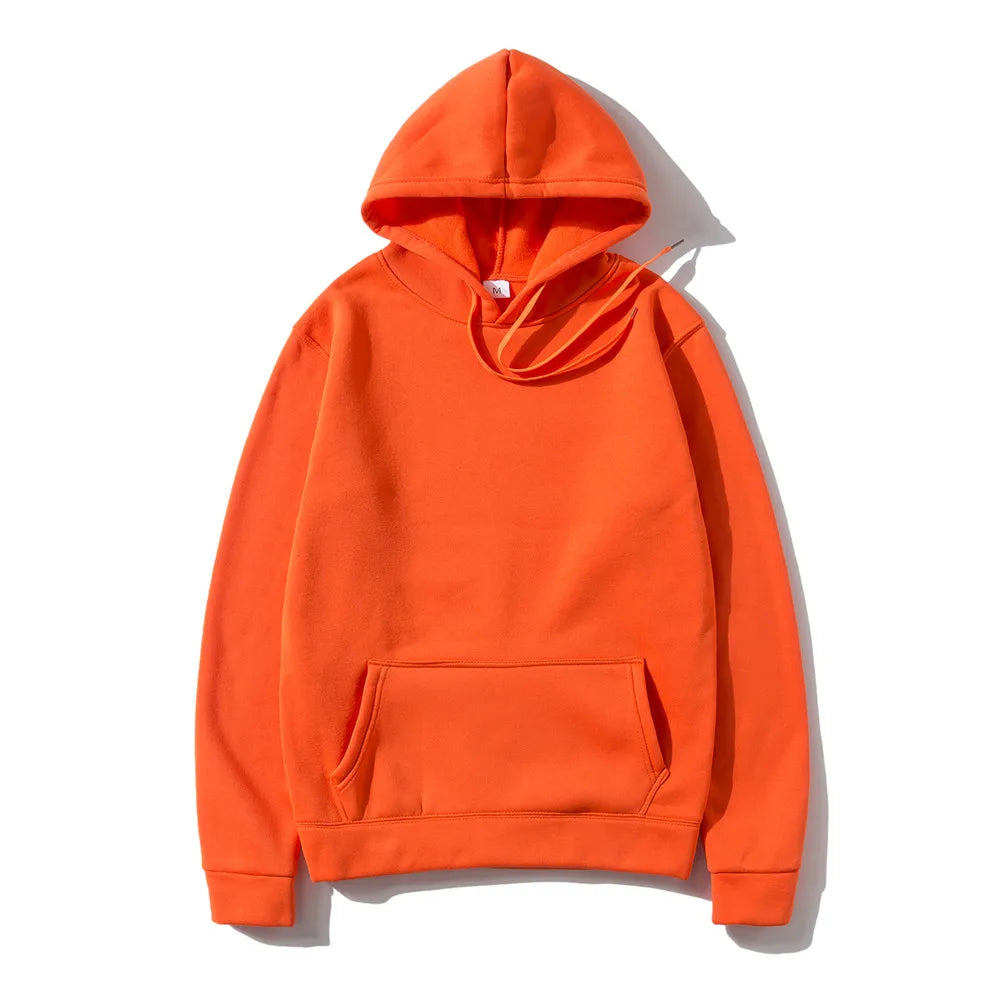 Unisex Solid Color Hoodie – Streetwear Fleece