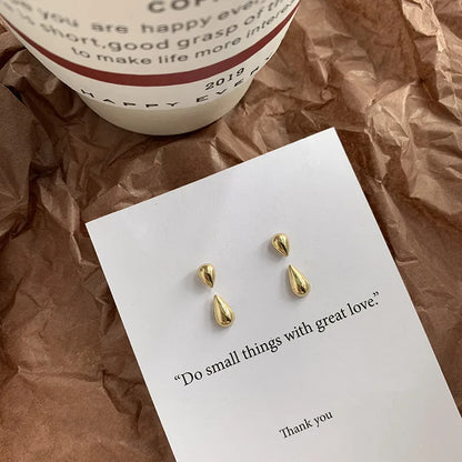 Women’s Silver Water Drop Stud Earrings