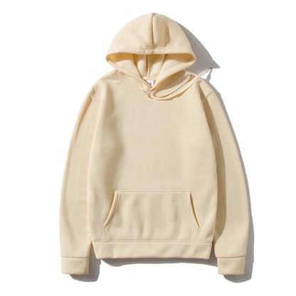 Unisex Solid Color Hoodie – Streetwear Fleece