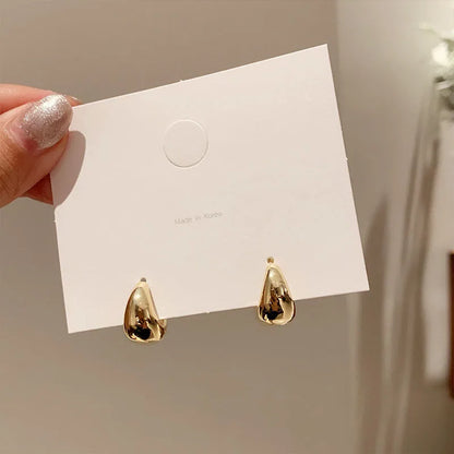 Women’s Silver Water Drop Stud Earrings