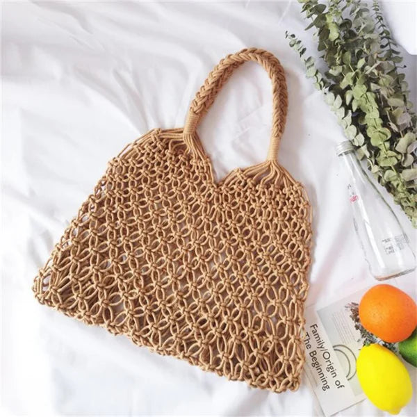 Women’s Hand-Woven Hollow Shoulder Tote