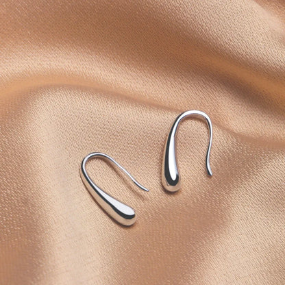 Women’s Silver Water Drop Stud Earrings