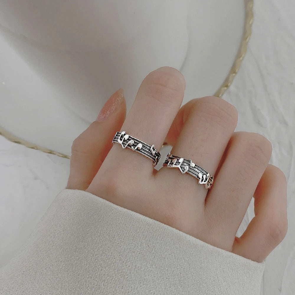 Women’s Music Note Stainless Steel Ring