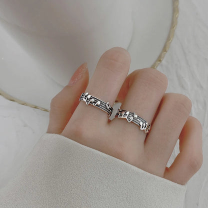 Women’s Music Note Stainless Steel Ring