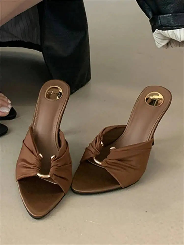 Women’s Open-Toe High Heel Slippers