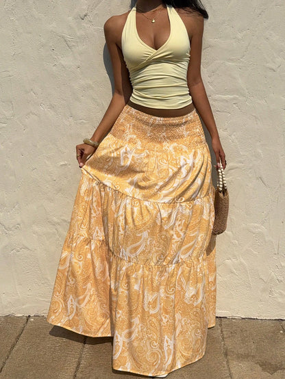 Women’s Elastic Waist A-Line Skirt