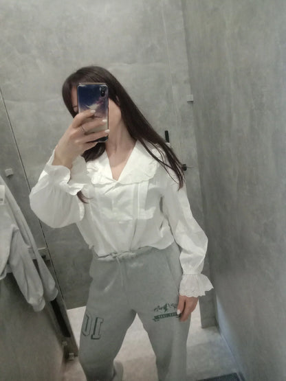 Women Blouse Female Shirt Summer Womens Blouses Spring Maxi Blusas Casual Elegant Vintage Long Sleeve Cotton Oversize Loose