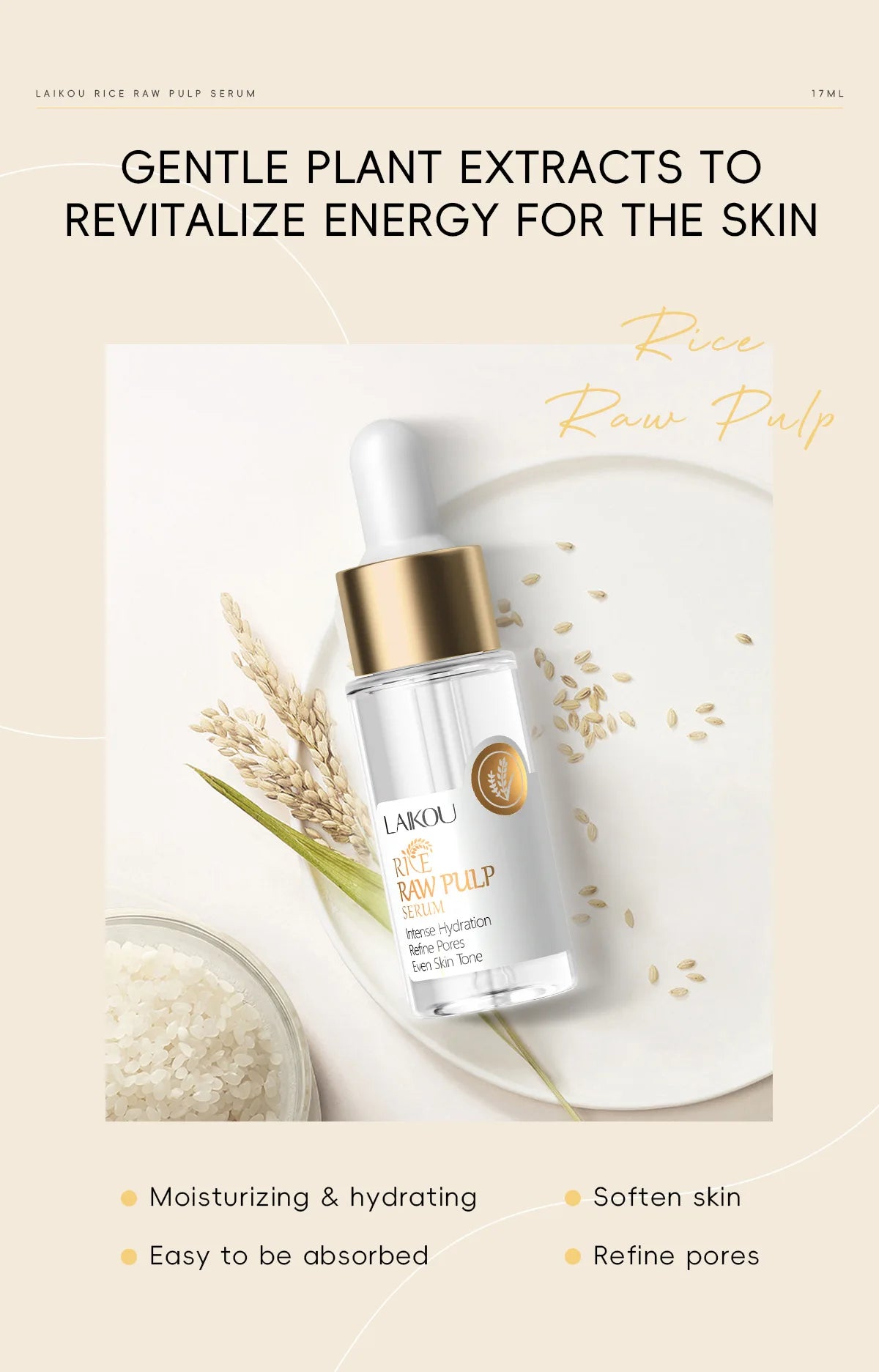 17ml White Rice Face Serum