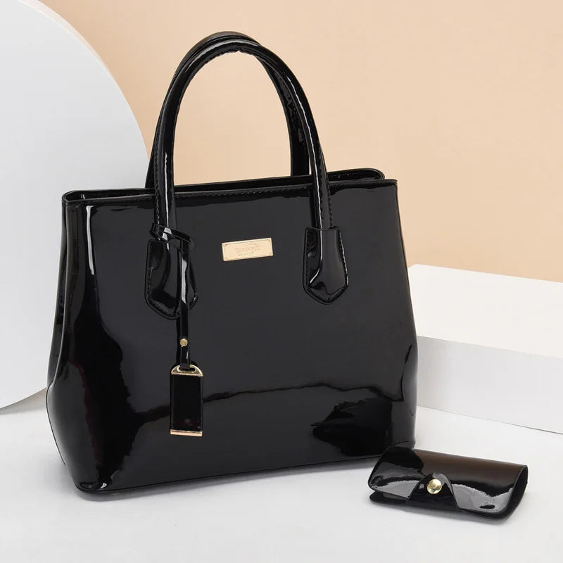 Women’s Patent Leather Shoulder Tote