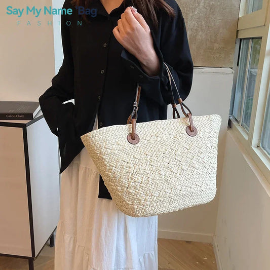 Women’s Handmade Woven Straw Tote