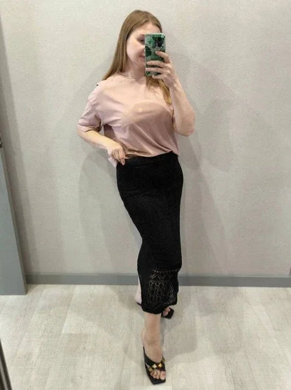 Women’s High-Waist Summer Midi Skirt