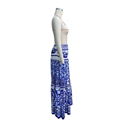 Women’s High-Waist Floral Maxi Skirt
