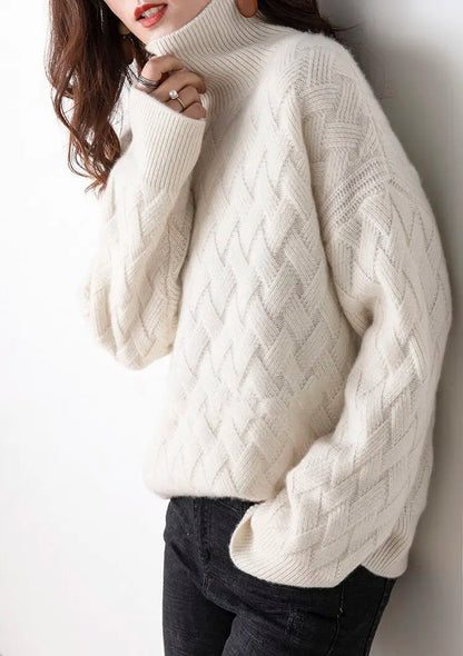 Women’s Oversize Cashmere Sweater – Long Sleeve