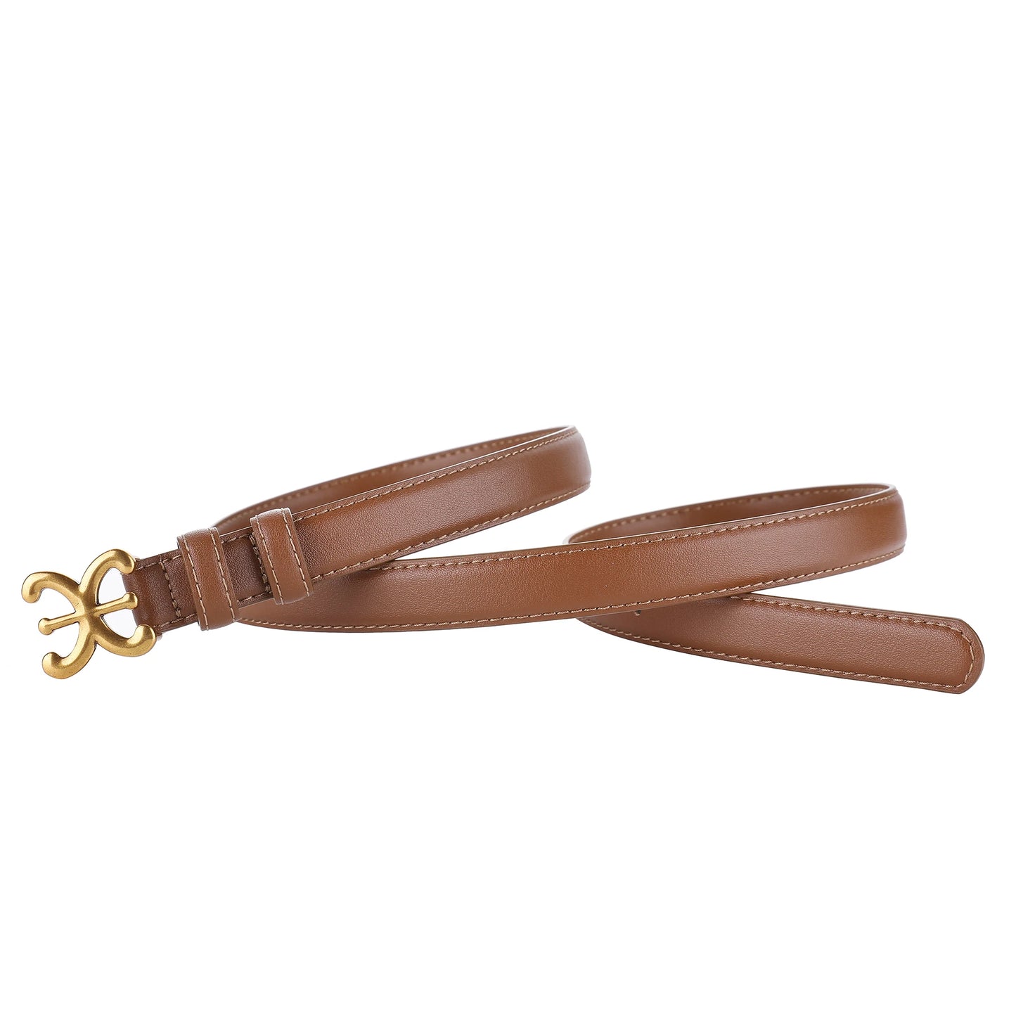 Women’s Luxury Leather Belt with Metal Buckle