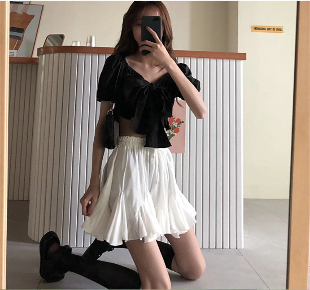 Women’s High-Waist Ruffle Mini Skirt