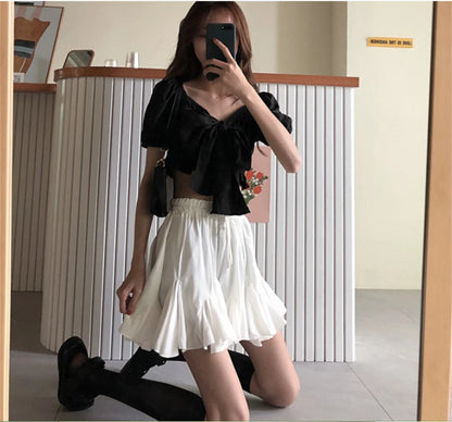 Women’s High-Waist Ruffle Mini Skirt
