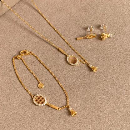 Women’s Badminton Racket Charm Bracelet