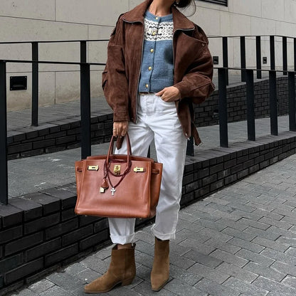 Women’s Oversize Suede Jacket