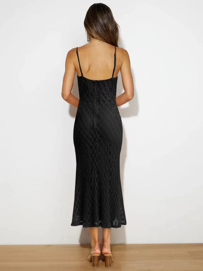 Women’s Solid Color Skinny Dress – Elegant Sexy Evening Gown